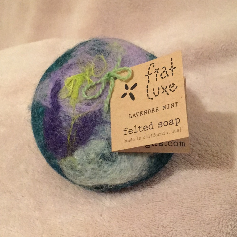 Fiat Luxe Felted Soap Lavendar Mint Handmade NWT